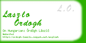 laszlo ordogh business card