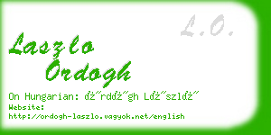 laszlo ordogh business card